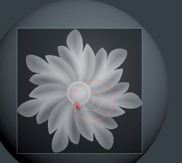 Animated flower stencil example